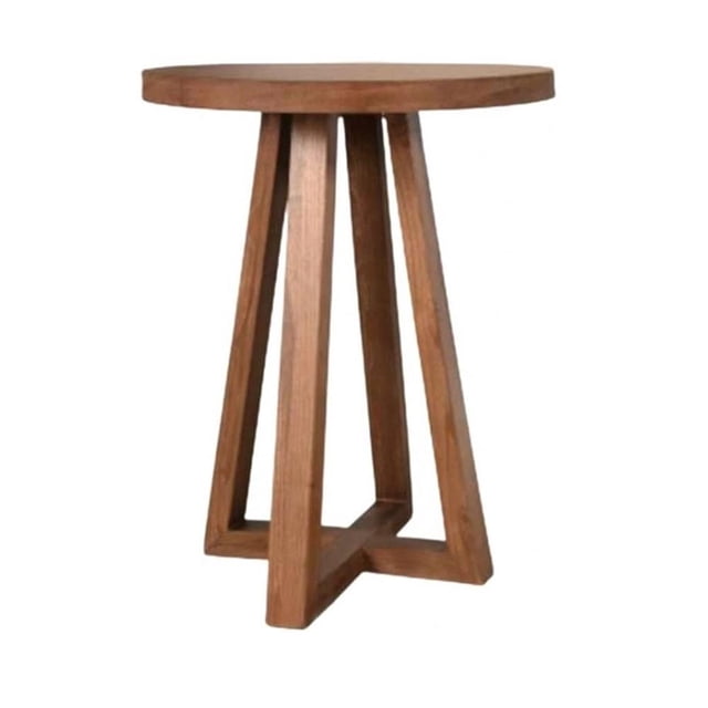 Sunny Designs Mia Round Mindi Wood Bar Table in Deep Cinder