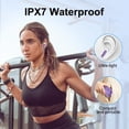 thumbnail image 3 of WeurGhy Bluetooth Wireless Earbuds Noise Cancelling for iPhone Android Sports Workout, 56H Playtime Waterproof LED Display in Ear Headphones, Purple, 3 of 7