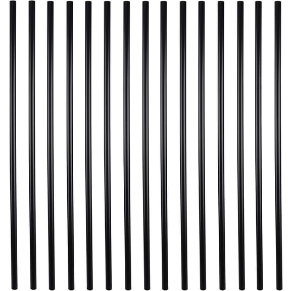 Myard 26 Inches Classic Hollow Round Aluminum Balusters for Deck Railing Porch (50-Pack, Matte Black)