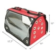 thumbnail image 3 of Small Pet Carrier for Small Dogs and Cats - Waterproof Soft Pet Travel Bag with Meshed Window - TSA Approved Pet Carrier for Cat Travel Bag - 7.9 x 13.8 x 7.9 Inch - Red, 3 of 8