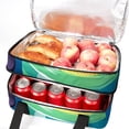 thumbnail image 5 of Bowling Double Layered Insulated Refrigerated Lunch Bag with Two Compartments - Large Capacity Handheld Lunch Bags, 5 of 6
