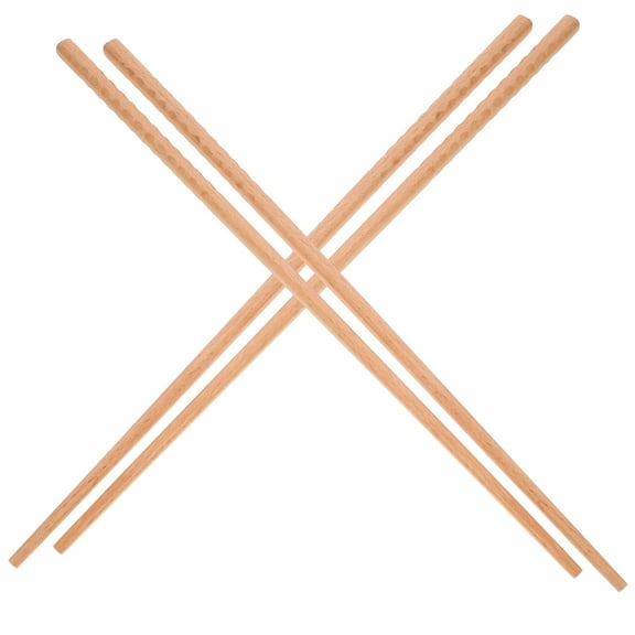 Minkissy Wood Long Chopsticks Elegant Modern Design Restaurant Use 2Pairs 13In
