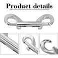 thumbnail image 3 of Double Ended Bolt Snap Hook,Happon 6 Pcs Zinc Alloy Metal Clips Key Holder,Heavy Duty Snap Hook Chain Clips for Pet Feed Bucket Key Chain, Silver, 3 of 7