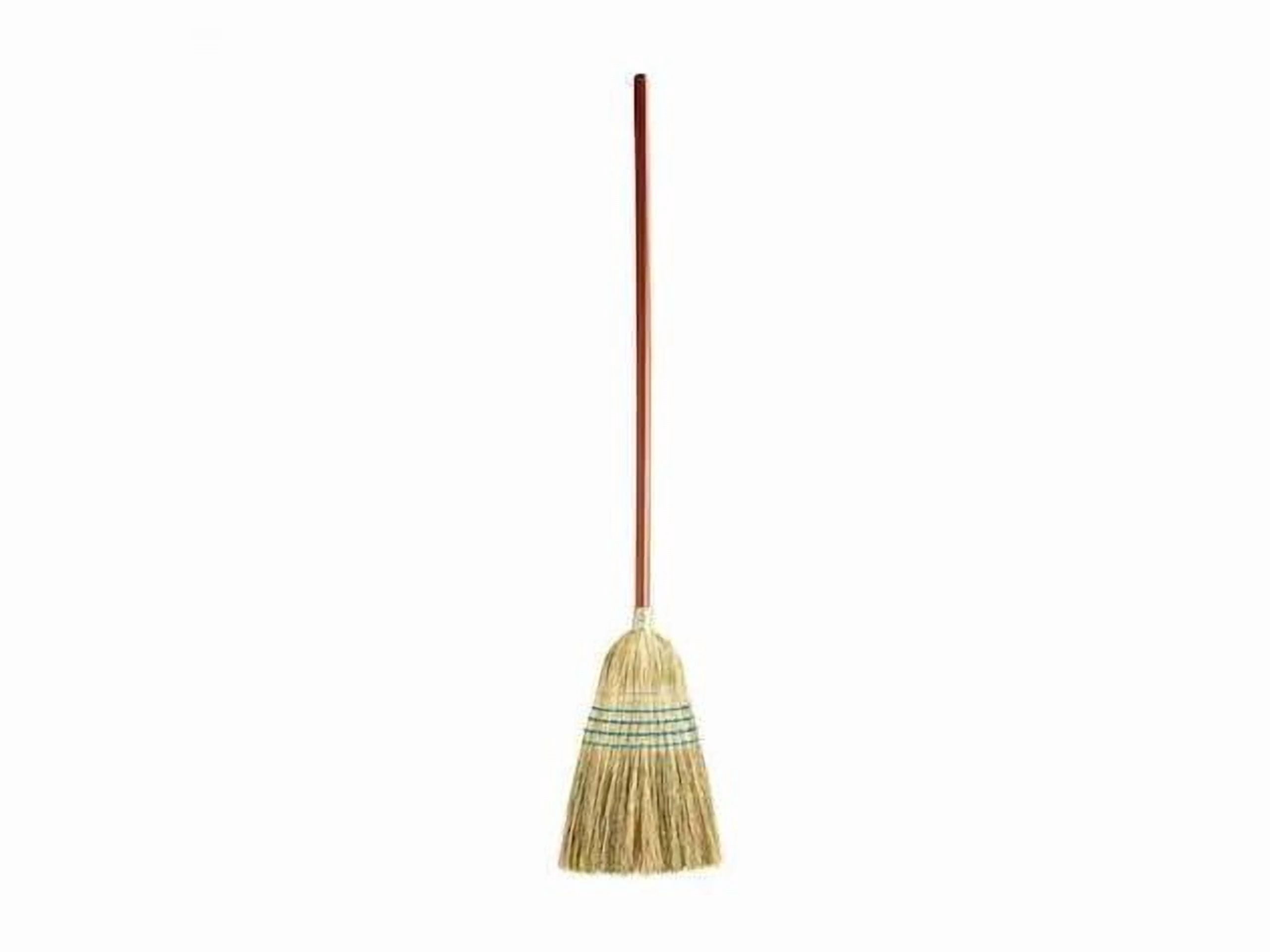 Rubbermaid Commercial Products Heavy Duty Corn Broom, 1-1/8" Wood Handle, Warehouse & Industrial Cleaning, Blue