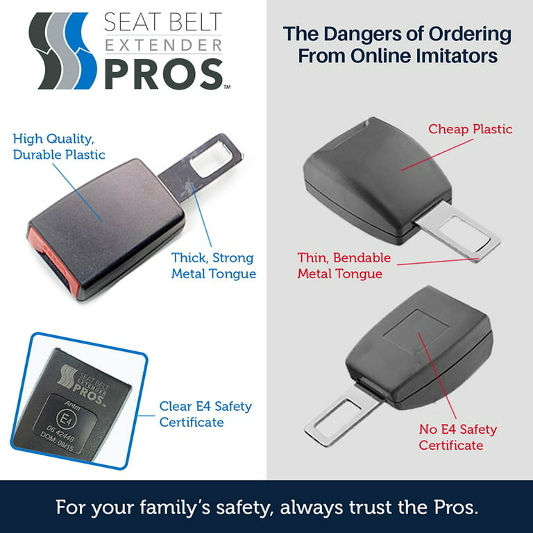 E-Mark Safety Certified Seat Belt Extender Pros Seat Belt Extender