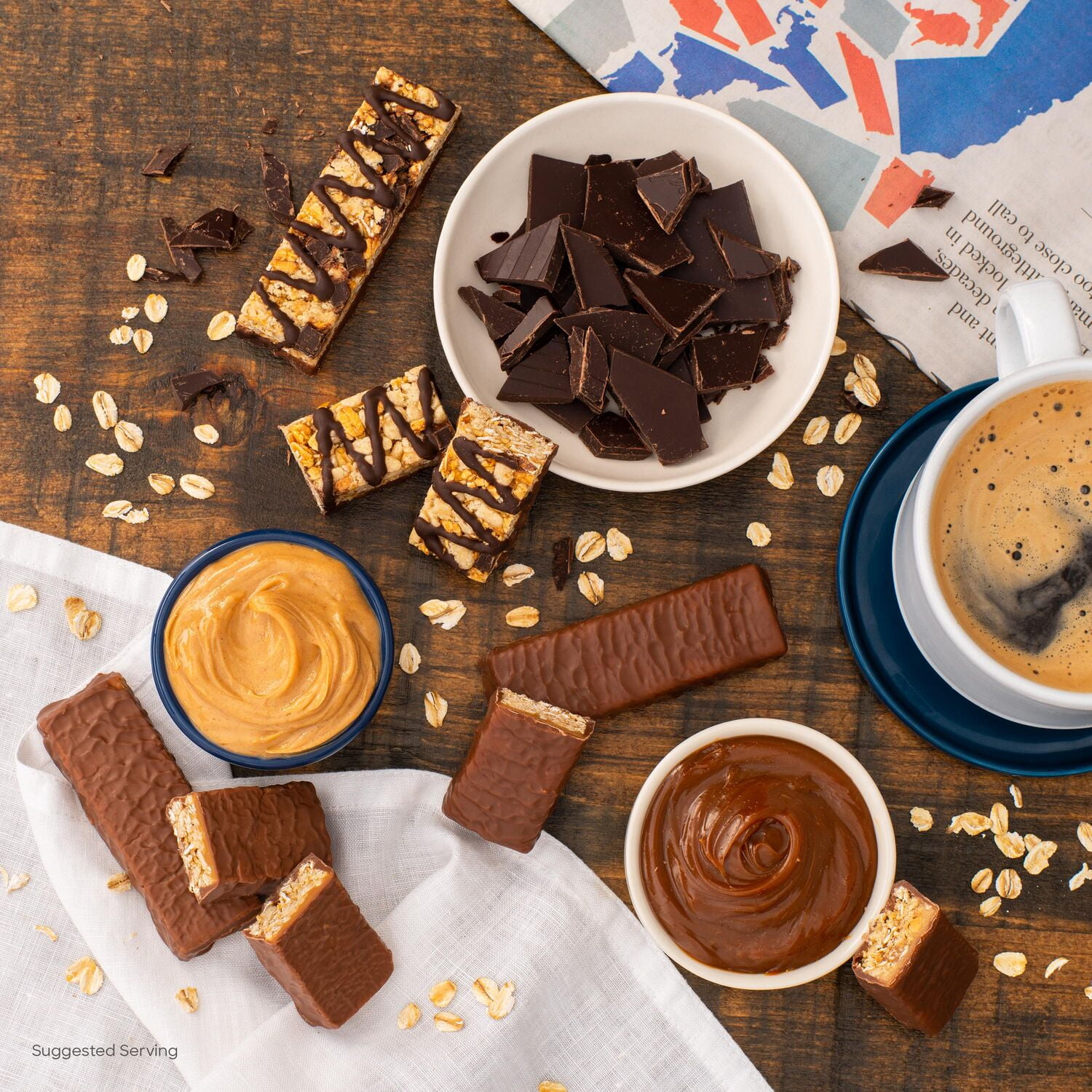 Quaker Dipps Barres tendres Brisures chocolatées, Caramel et noix et Beurre d’arachide 935 g.