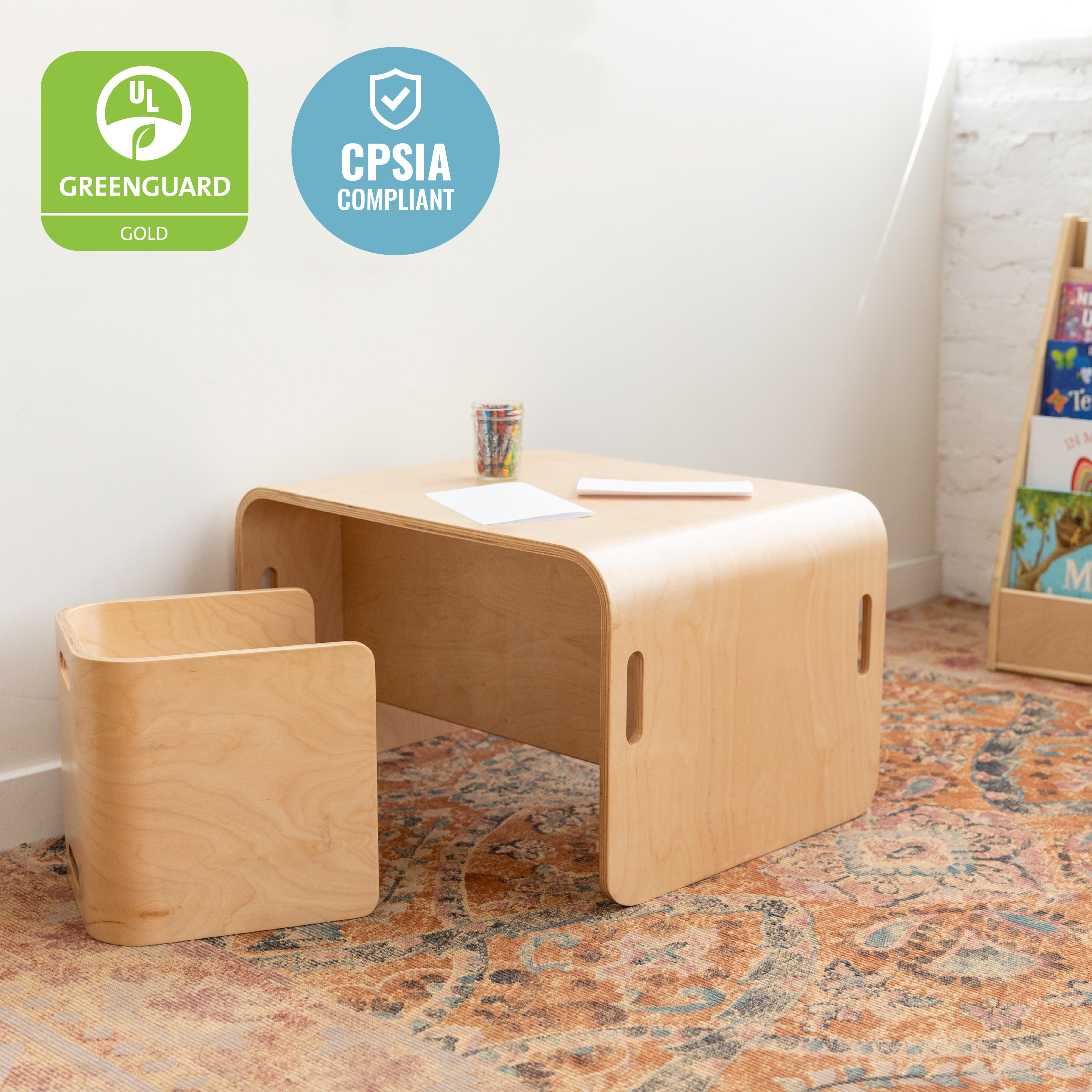 Ecr4kids bentwood multipurpose table and chair set new arrivals