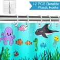 thumbnail image 3 of Gelasgo Ocean World Shower Curtain Polyester Fabric Waterproof Bathroom Curtains 72x72 Inch Kids Undersea Fish Octopus Coral Decor, 3 of 5