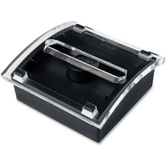 Post-It Pop-up Notes Clear Top Pop-up Note Dispenser, 3 x 3 Super Sticky Canary Notes, Black -MMMDS330BK