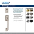thumbnail image 2 of Century Outside Trim for Single Cylinder Handleset - Matte Black, 2 of 3