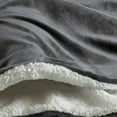 thumbnail image 3 of Genteele Super Soft Luxurious Sherpa Throw Blanket, 60" X 70", Gray, 3 of 4