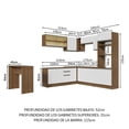 thumbnail image 3 of Madesa Gabinete de Cocina Integral Esquinero Completo 504 cm Glamy Rústico/Blanco 01, 3 of 10