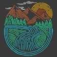 thumbnail image 2 of Boys' Husky Lost Gods Nature Lines Run Path Graphic Tee Charcoal Heather X Large, 2 of 3