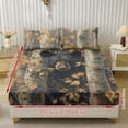 thumbnail image 2 of Xoenoiee Bear Hunting Camo Print Extra Deep Pocket Fitted Sheet Set, 3 Pieces Soft & Smooth Bedding Set Includes 1 Fitted Sheet & 2 Pillowcases, Luxury Bed Sheets for Women Men, Twin Size, 2 of 7