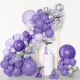thumbnail image 4 of Kit de guirnaldas con forma de arco con forma de globo, color morado, 153 unidades, 18, 12, 10 5 pulgadas, 4 of 7