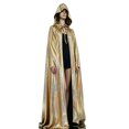 thumbnail image 2 of Gunia Medieval Hooded Cloak For Women Cape Cosplay Halloween Costumes Role Play Dress Up Outfits Stage Performance Holiday Party Wear,Gold, 2 of 4