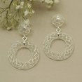 thumbnail image 5 of Aretes 3d Redondos De Maya Para Mujer De Plata 925, 5 of 5