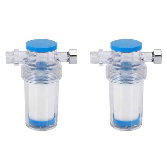 2-Pack Inline Water Filter for Washing Machine & Water Heater, 40-60 Micron Sediment Filter, Removes Rust, Sand & Limescale