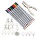 thumbnail image 2 of Juego de llavero para manualidades, herramientas completas para llavero DIY con lápices de colores, perforadora para manualidades, juguetes, regalos, 2 of 8