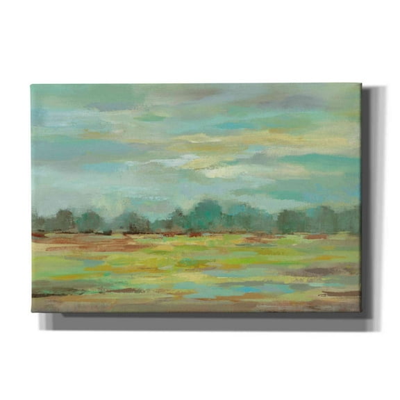 Epic Graffiti 'Teal Forest' by Silvia Vassileva, Canvas Wall Art, 26"x18"