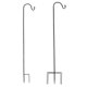 thumbnail image 1 of Rustproof Garden Hook 2Pcs Heavy Duty Iron Insert Rod Black For Hanging Signs In Courtyards And Gardens, 1 of 3