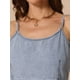 thumbnail image 5 of Vestido de tirantes de mezclilla Inspire Chic para mujer, vestido sin mangas de verano en capas A-line, color gris azul, 5 of 5