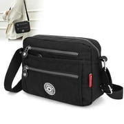 EEEkit Crossbody Bag for Women, Waterproof Anti-Thief Zippered Purse Bag with Adjustable Strap, Black