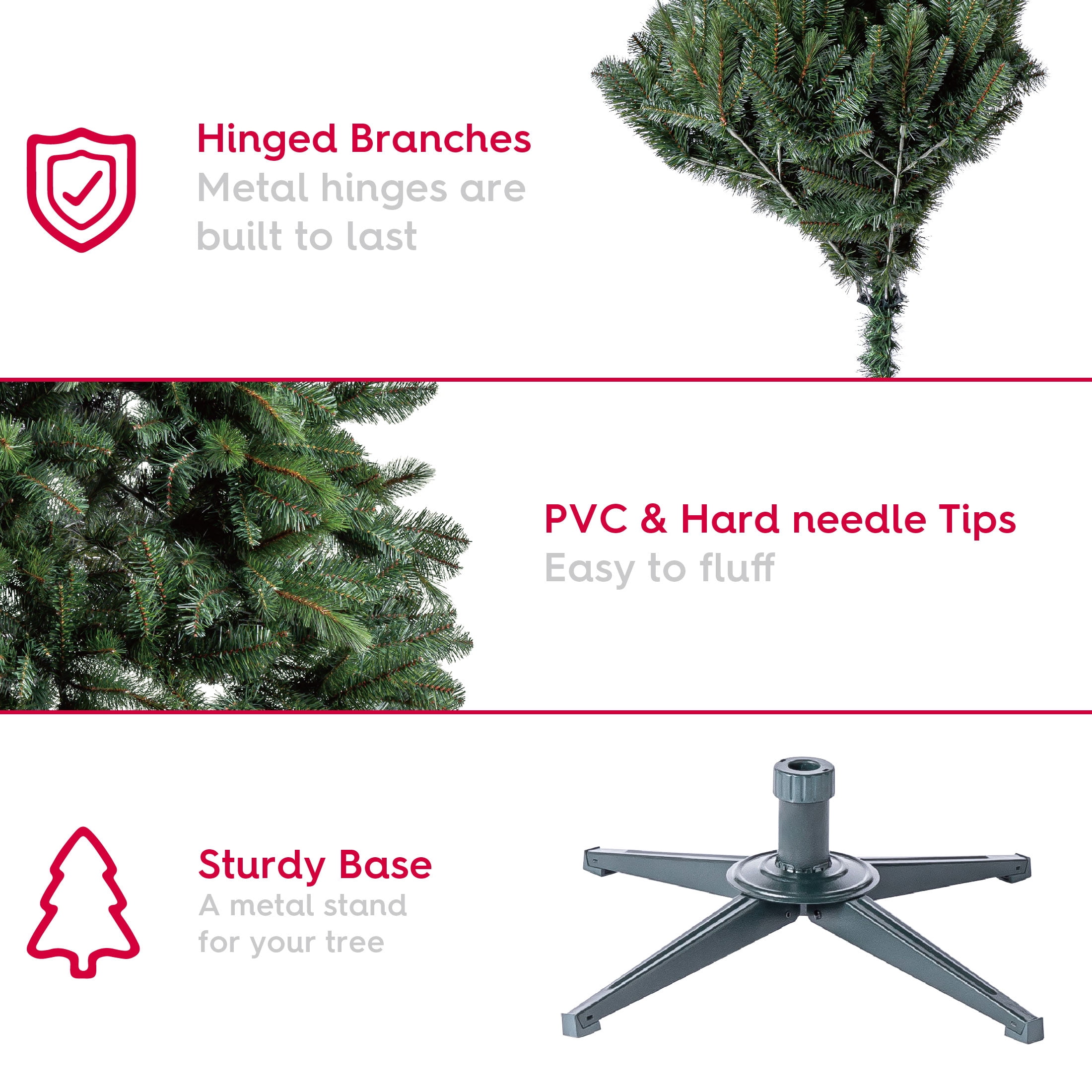 7.5' Donner Fir Green Artificial Christmas Tree, by Holiday Time