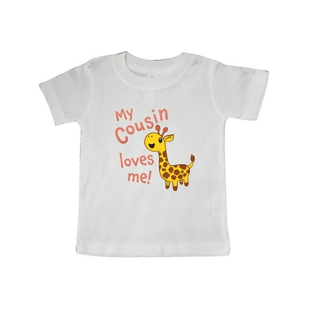 

Inktastic My Cousin Loves me- cute giraffe Gift Baby Boy or Baby Girl T-Shirt