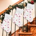 thumbnail image 7 of Pink Flowers Large Christmas Stockings, Hanging Xmas Stockings Candy Fireplace Stocking Hanging Tag with Crystal Velvet for Family Holiday Christmas Party Decorations,17.7", 7 of 7