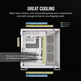 thumbnail image 4 of CORSAIR 6500X Mid-Tower ATX Dual Chamber PC Case â Panoramic Tempered Glass â Reverse Connection Motherboard Compatible â No Fans Included â White/Bamboo Wood, 4 of 8
