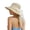 Beige, variant on Women's Lace Bowknot Straw Hat Breathable Beach Vacation Sun Protection Wide Brim Roll Up Summer Travel Cap Beige