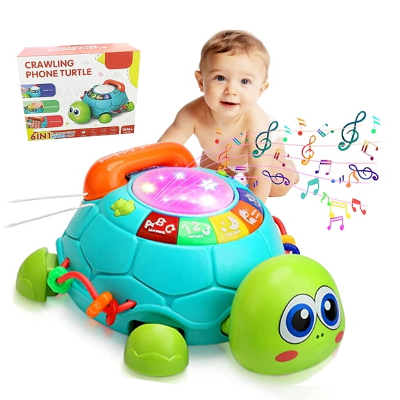 clleylise  Musical Turtle Crawling Infant Toys,baby toys 6-12 months Early childhood toys as Christmas and birthday gifts for babies