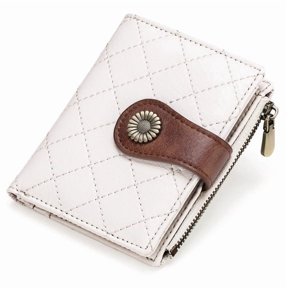 FALAN MULE Small Wallet for Women Bifold RFID Blocking Card Holder Leather Wallets with Zipper Coin Pocket