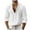 White, variant on Mens Casual Tops Long Sleeve Cotton Linen Vacation Work Shirts Loose Fit Button down Plain Lapel Collar Beach Tops(Large,White)