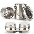 thumbnail image 1 of Brush Washing Bucket Stainless Steel Material Easy Carry Painting Supply with Filter for Art Student Painter, 1 of 5