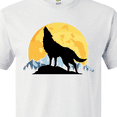 thumbnail image 4 of Inktastic Wolf Wilderness Mountains Moon T-Shirt, 4 of 5