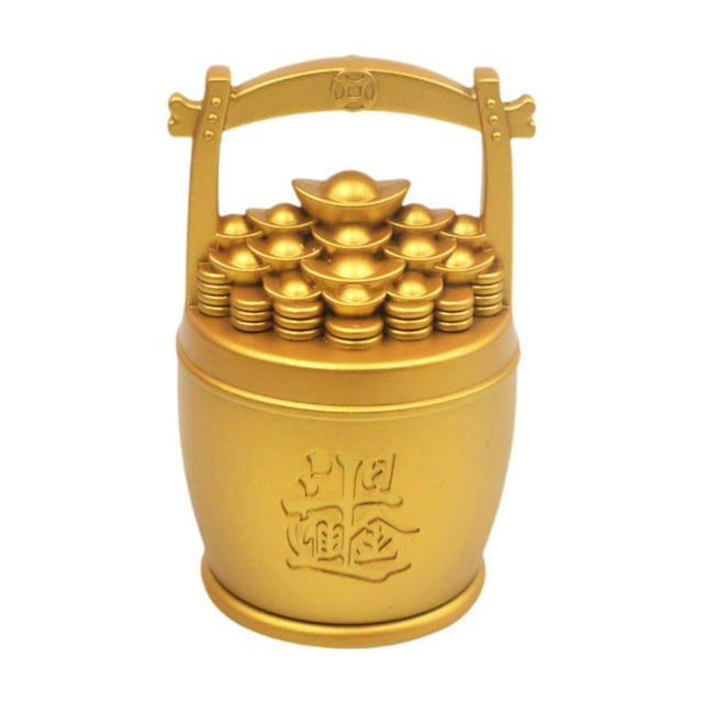 Estatua de barril de lingote, figura de Feng Shui chino, arte decorativo, artesanía, regalo de cumpleaños, decoración de mesa para gabinete de boda 78 cm x 48 cm