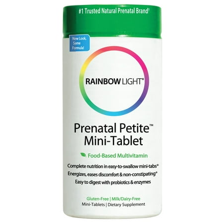 Rainbow Light Prenatal Petite Mini-Tablet Multivitamin 180 (Best Low Iron Prenatal Vitamins)