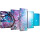 thumbnail image 2 of 5 Cuadros Decorativos Arbol Rosa Cielo Azul Canvas Impresion Listo Para Colgar 100x56 jungle art arbol, 2 of 5