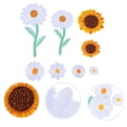 thumbnail image 3 of Shisuyan 16pcs Creative Embroidered Patch Daisy Sunflower Cloth Patch DIY Accessories, 3 of 8