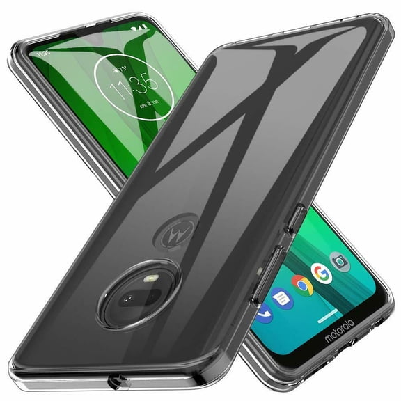 [2-PACK] Motorola Moto Z4 / Z4 Play Case, Clear TPU Flexible Cover Armor, Anti-Shock, Drop Protection