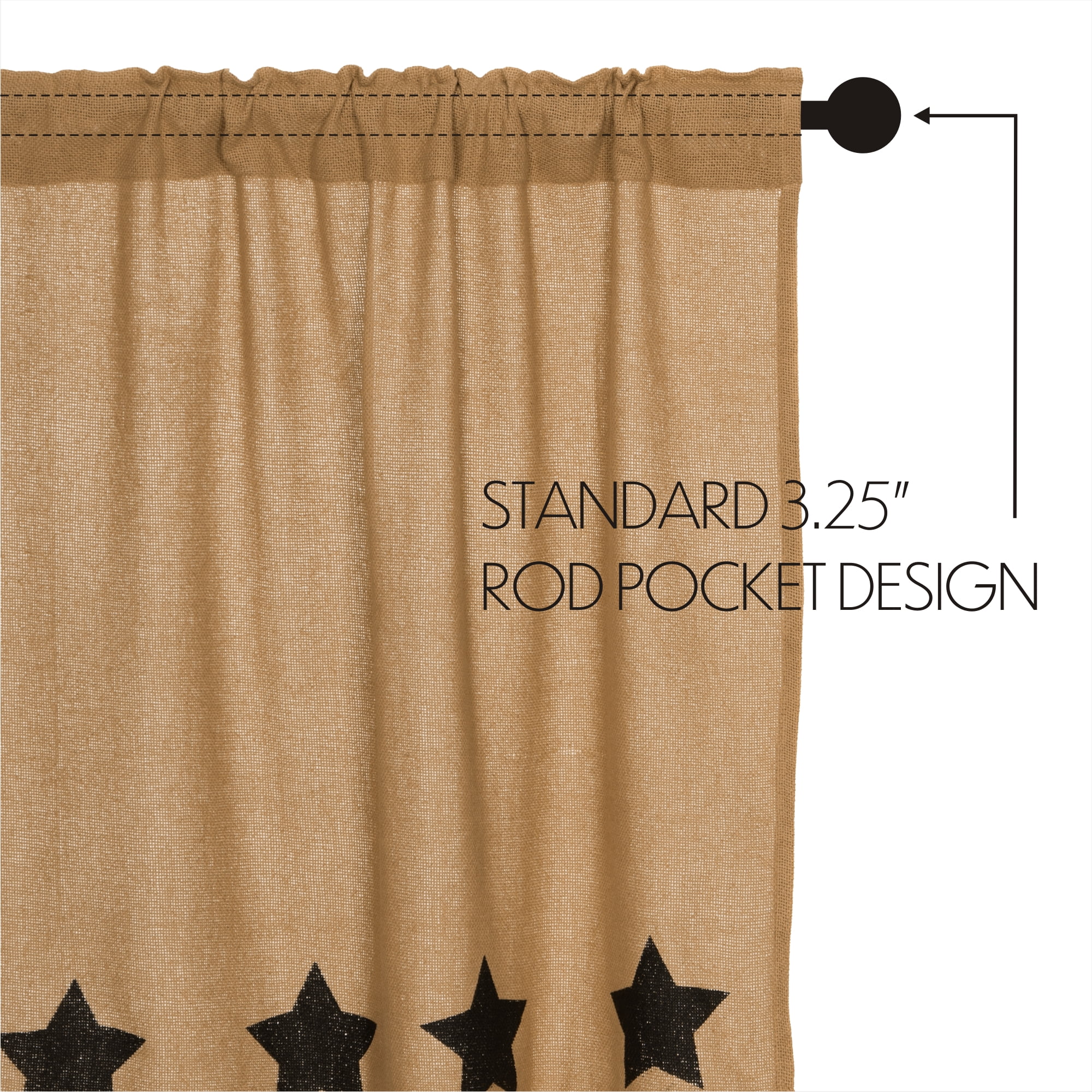 VHC Brands Burlap Valance - Thumbnail 2