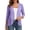 Purple, variant on Women Casual 3/4 Sleeve Open Front Cardigan Solid Color Loose Fit Lightweight Spring Summer Tops