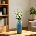 thumbnail image 2 of Aminojy Ceramic Vase for Flowers, Modern Decorative Flower Vase with Textured Wave Design, Ceramic Tabletop Vase for Living Room Home Office Bedroom Decor, 2 of 4