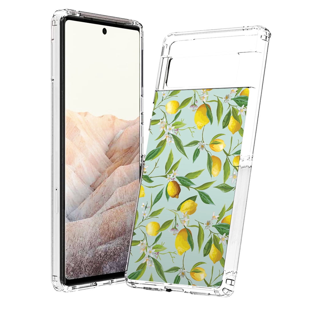 Capsule Case Compatible with Google Pixel 6 Pro [Cute Fusion Hybrid Design Heavy Duty Slim Soft Grip Clear Edge Case Protective Phone Cover] for Google Pixel 6 Pro (Summer Lemon)