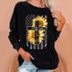 thumbnail image 1 of Puntoco Vestidos Mujer Verano Moda Mujer Cuello Redondo Manga Larga Camiseta Impresión Sudadera Blusa Tops, 1 of 3
