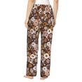 thumbnail image 3 of Naloa Sunflowers Print Women’s Ultra-Soft Comfy Pajama Lounge Pants with Pockets & Drawstring, 3 of 8