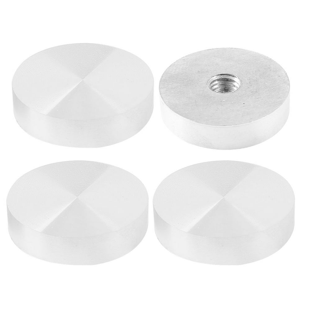 4 PCS Replaceable Table Glass Top Circle Aluminum Disc 37mm x 8mm