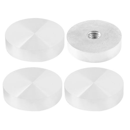 

4 PCS Replaceable Table Glass Top Circle Aluminum Disc 37mm x 8mm